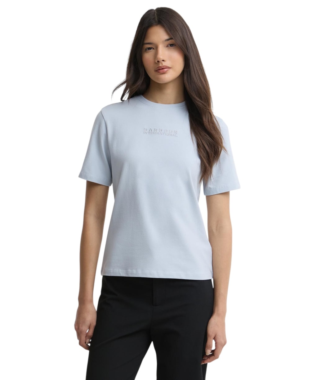 Women's Barbour International Nova T-Shirt - Pearl Blue