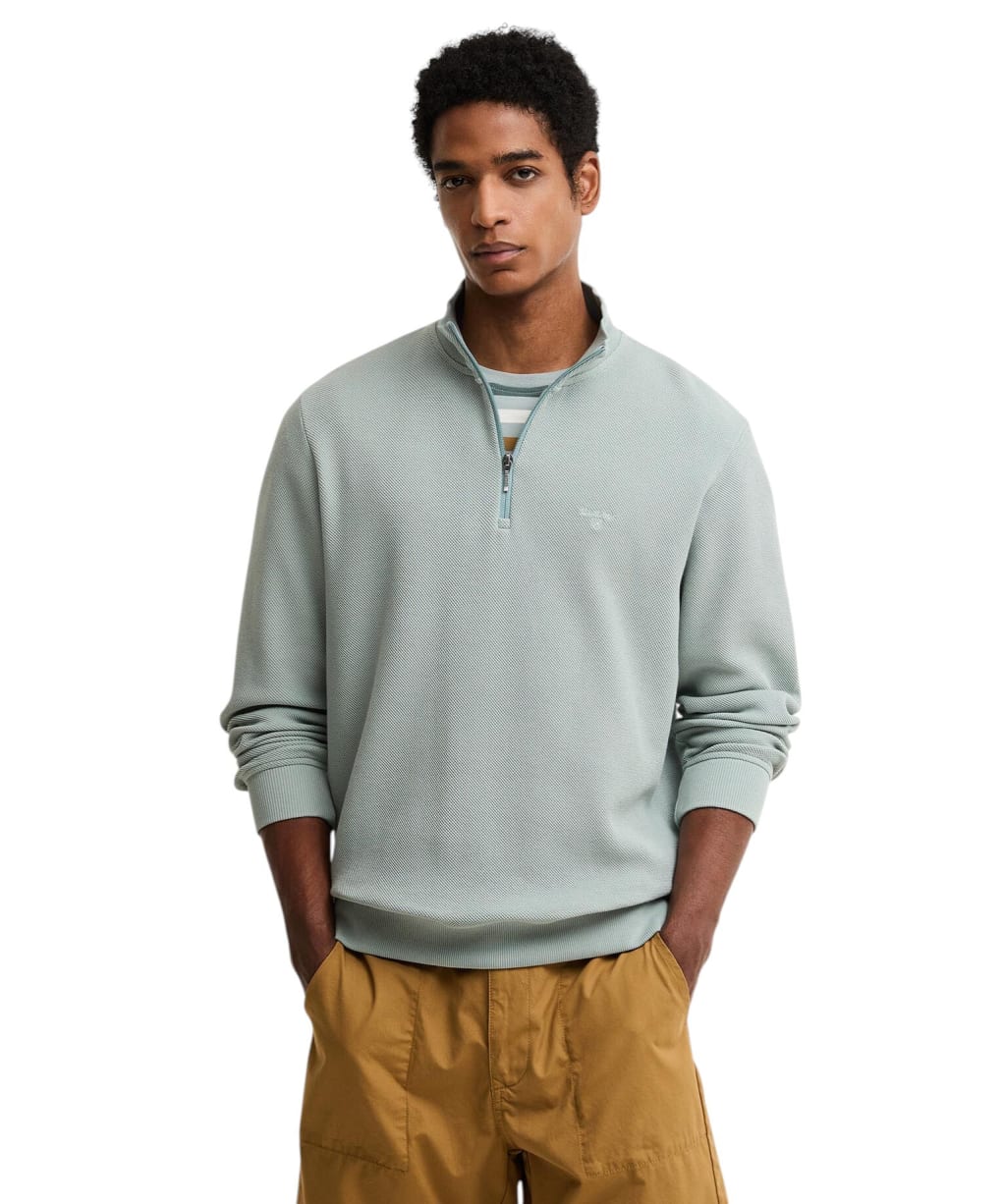 Men's Barbour Ravensworth Half Zip Sweatshirt - Dusty Slate
