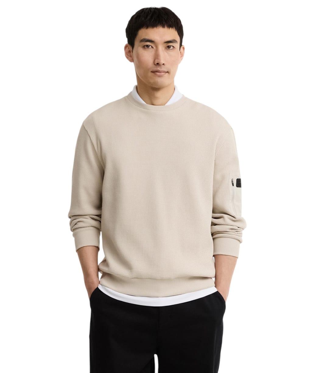 Men's Barbour International Bewley Crew Neck Sweatshirt - Mist