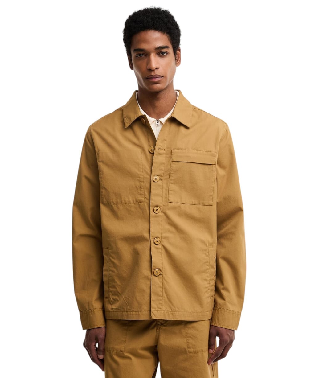 Men's Barbour Sherburn Cotton Overshirt - Camel