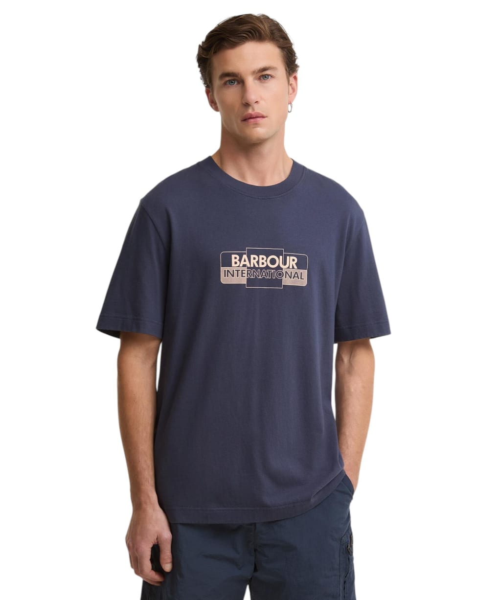 Men's Barbour International Leighton Graphic T-Shirt - Oxford Navy
