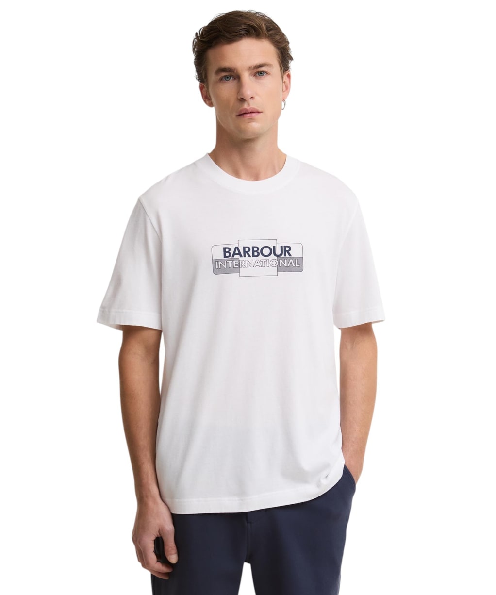 Men's Barbour International Leighton Graphic T-Shirt - White