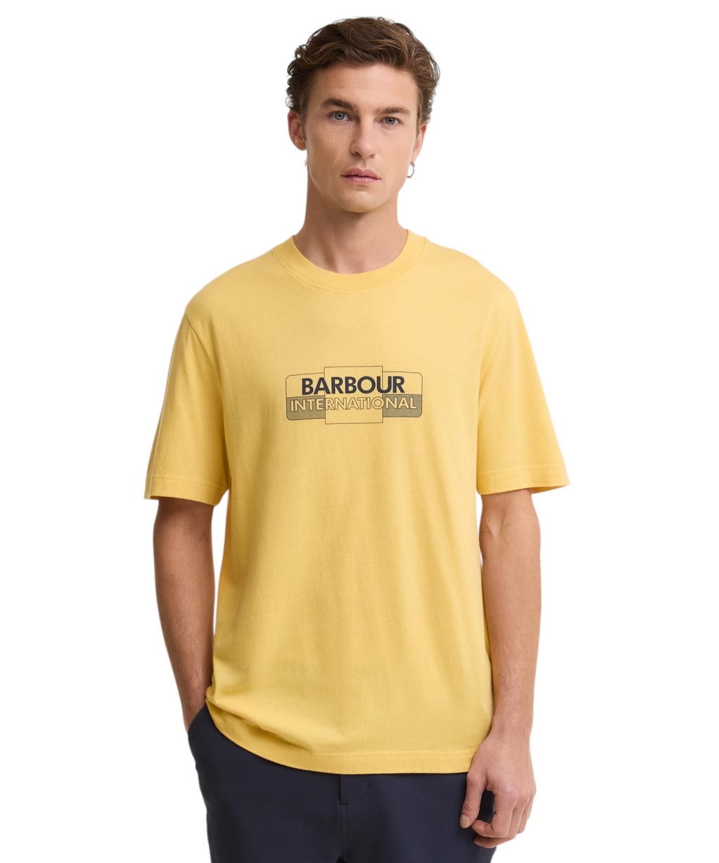 Men's Barbour International Leighton Graphic T-Shirt - Misted Yellow