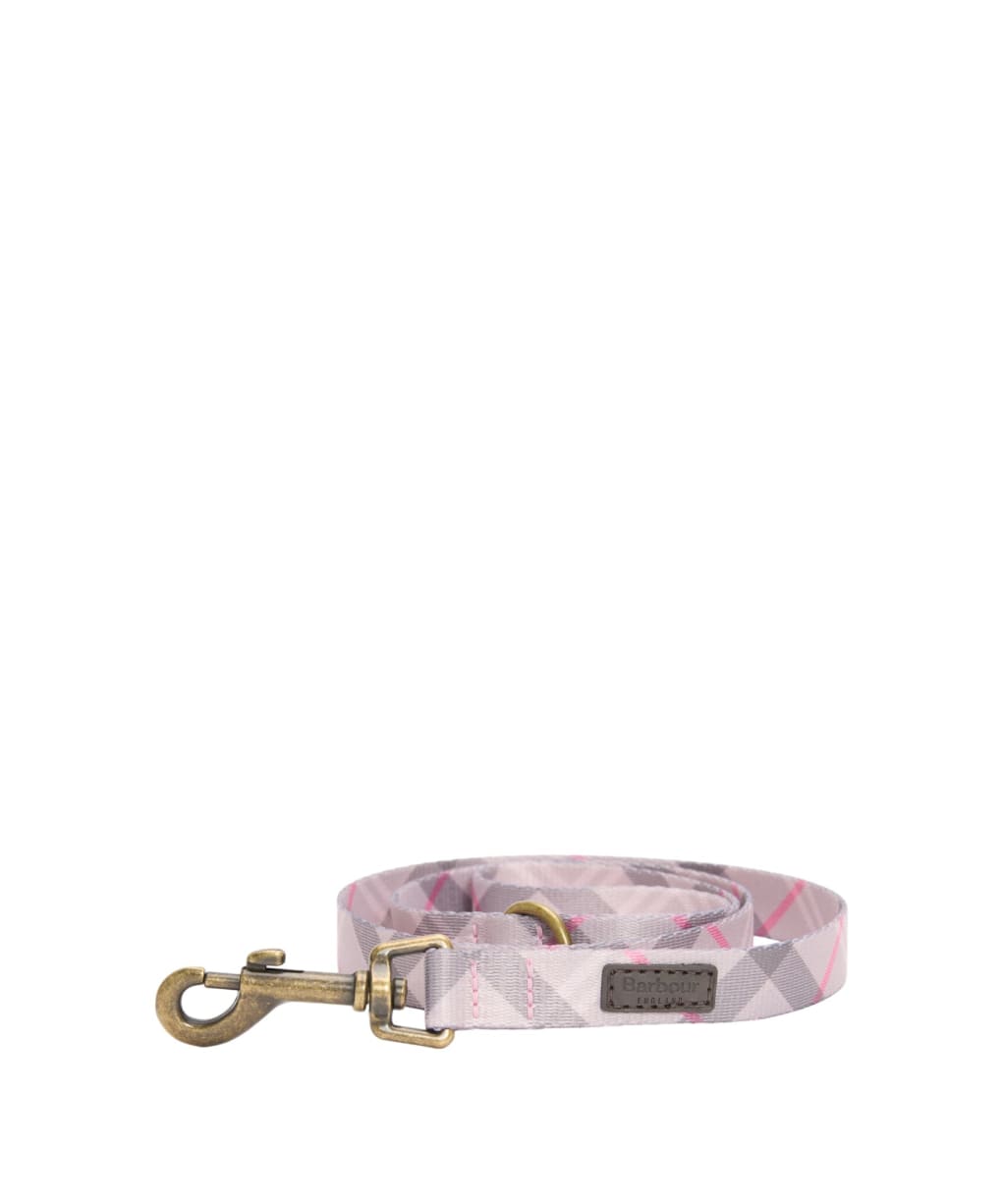 Barbour Tartan Printed Dog Lead - Pink Tartan