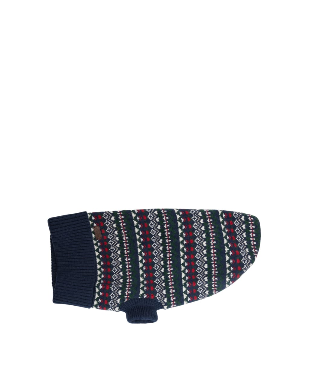 Barbour Marlow Fair Isle Dog Jumper - NAVY FESTIVE