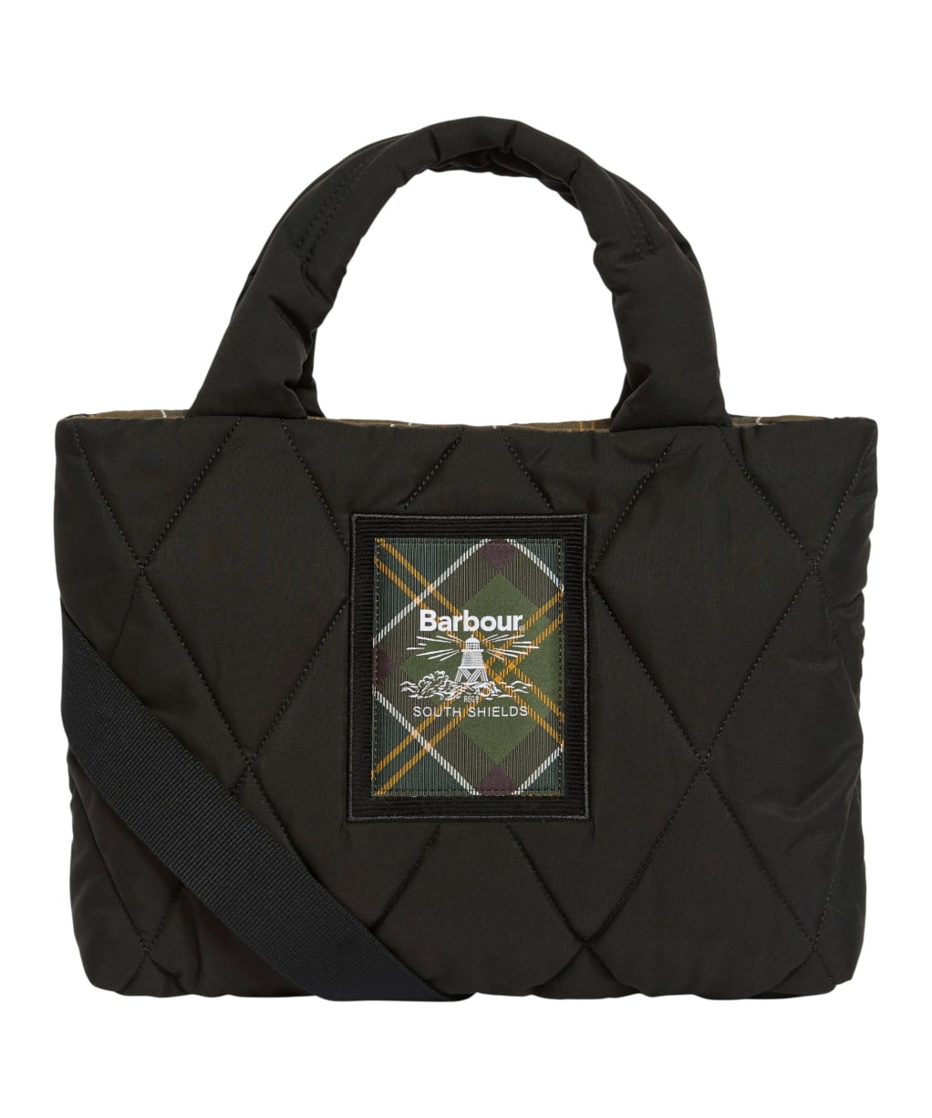 Women's Barbour Connie Mini Quilted Tote Bag - Black