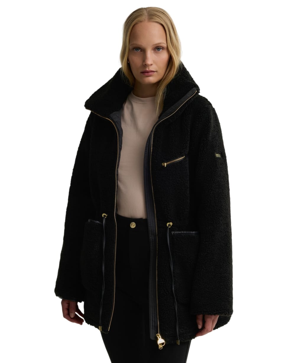 Women's Barbour International Kemora Fleece Casual Jacket - Black