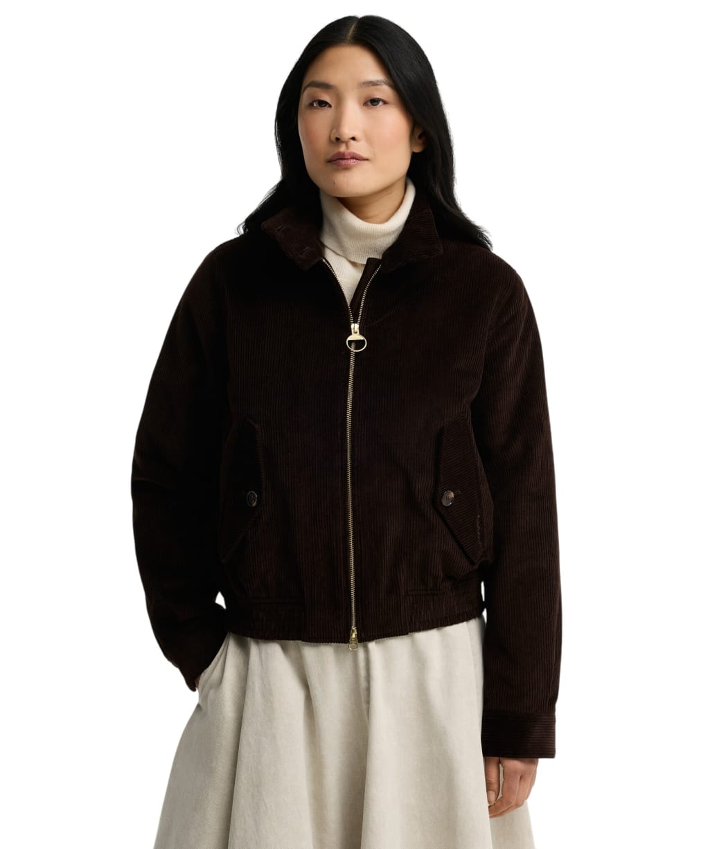 Women's Barbour Overton Casual Jacket - BROWN/SHADOW CL
