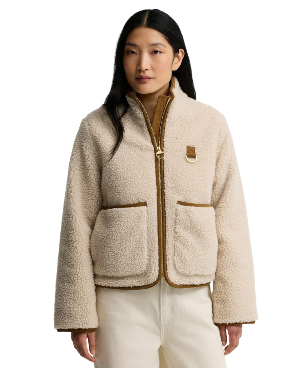 Women's Barbour Elenora Casual Fleece Jacket - Ecru