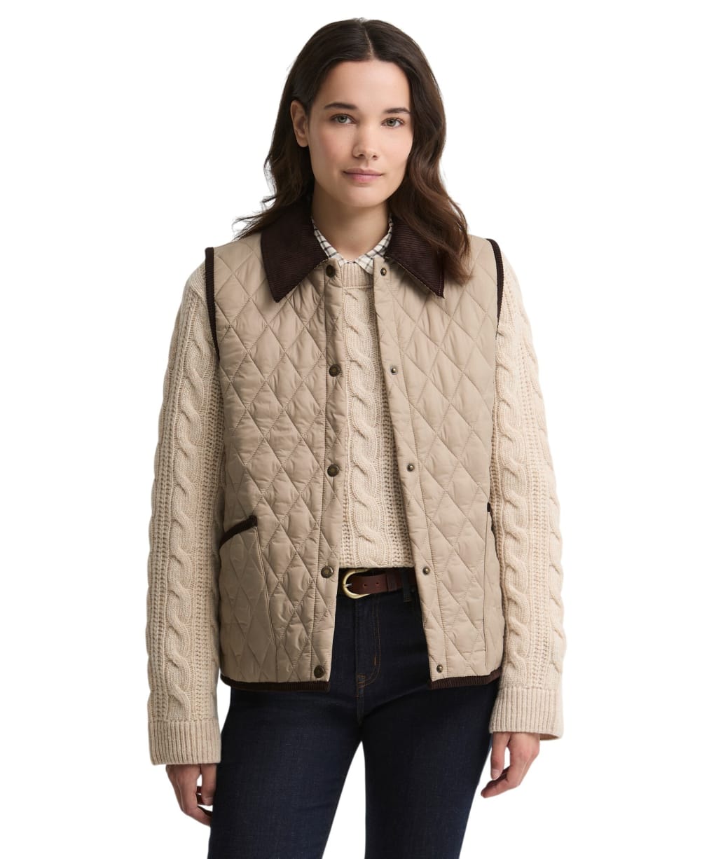 Women's Barbour Darwen Quilted Gilet - Light Trench / Muted