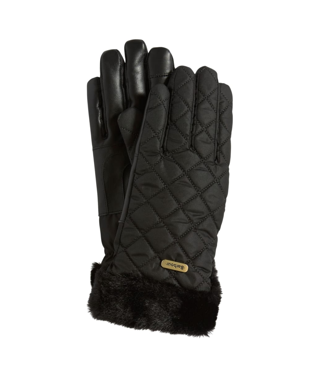 Women's Barbour Norwood Waterproof Gloves - Black 2