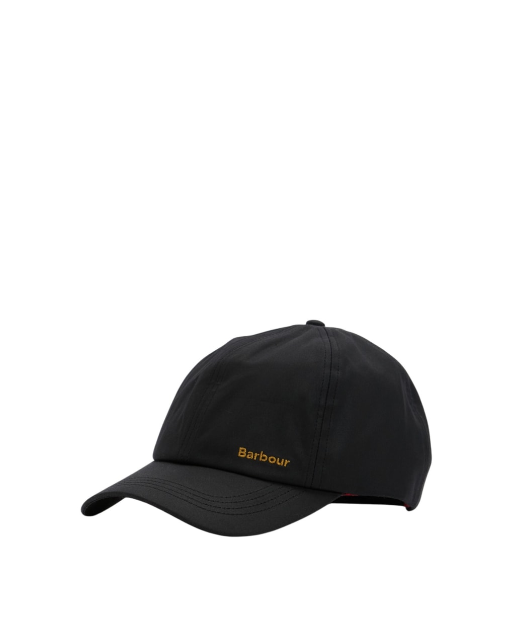 Women's Barbour Belsay Wax Sports Cap - Black / Cardinal