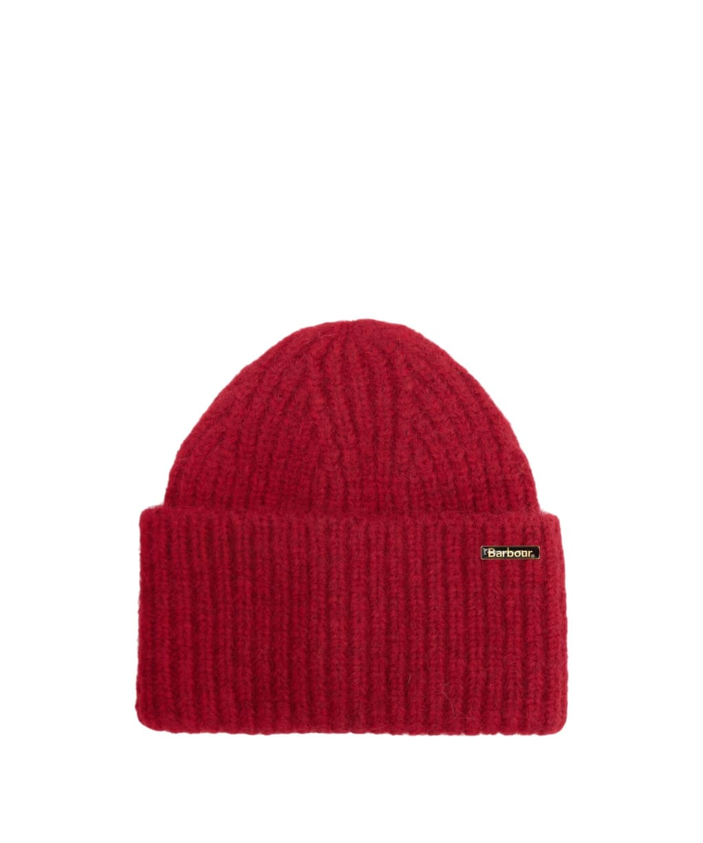 Women's Barbour Meryl Beanie Hat - Cranberry