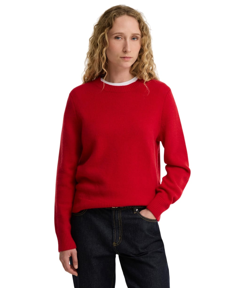 Women's Barbour Woodhouse Knitted Jumper - Crimson