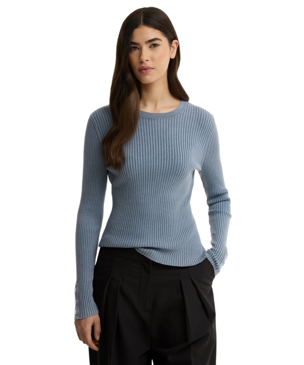 Women's Barbour International Seren Knitted Jumper - Washed Pearl Blue