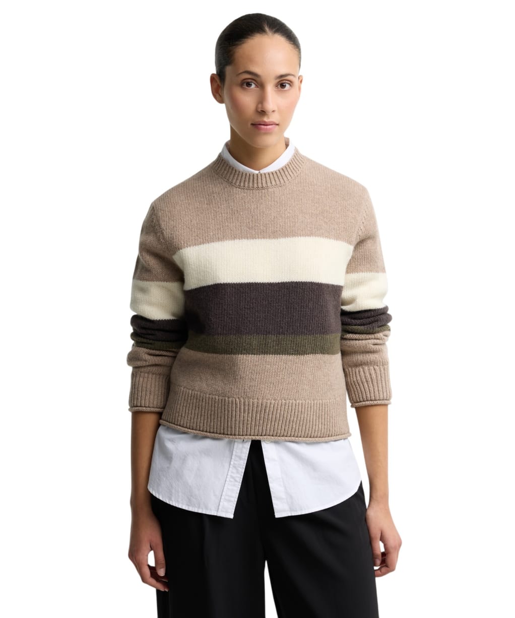 Women's Barbour Wrenwood Knitted Jumper - Warm Trench Multi