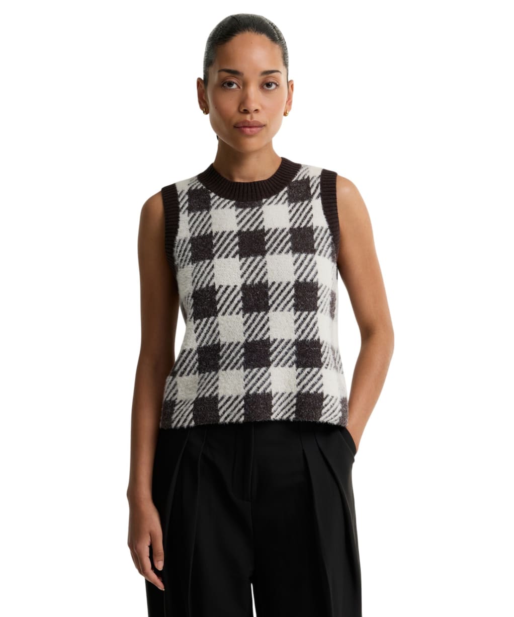 Women's Barbour International Amaya Knitted Vest - Truffle Multi