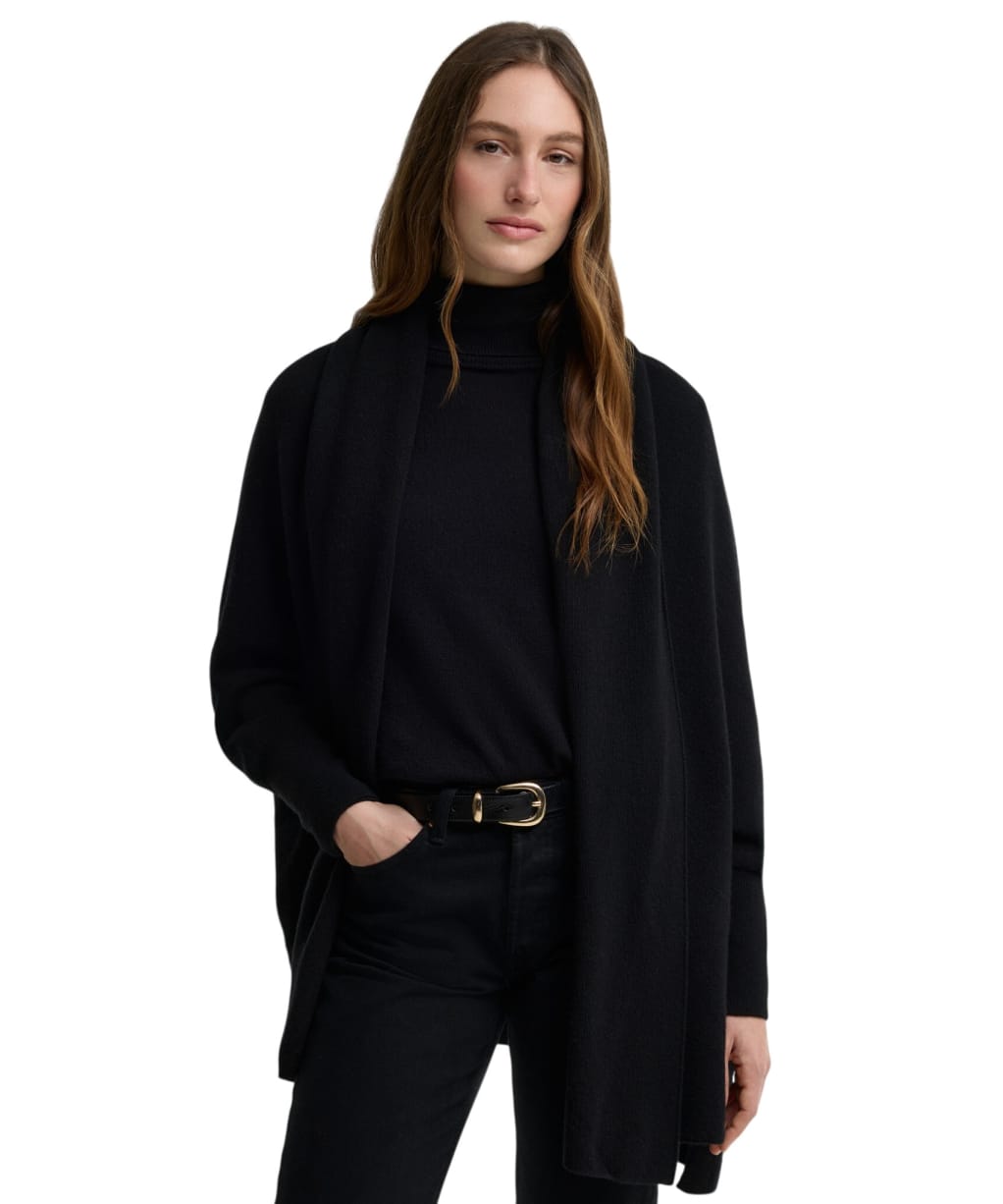 Women's Barbour Eva Knitted Cape - Black