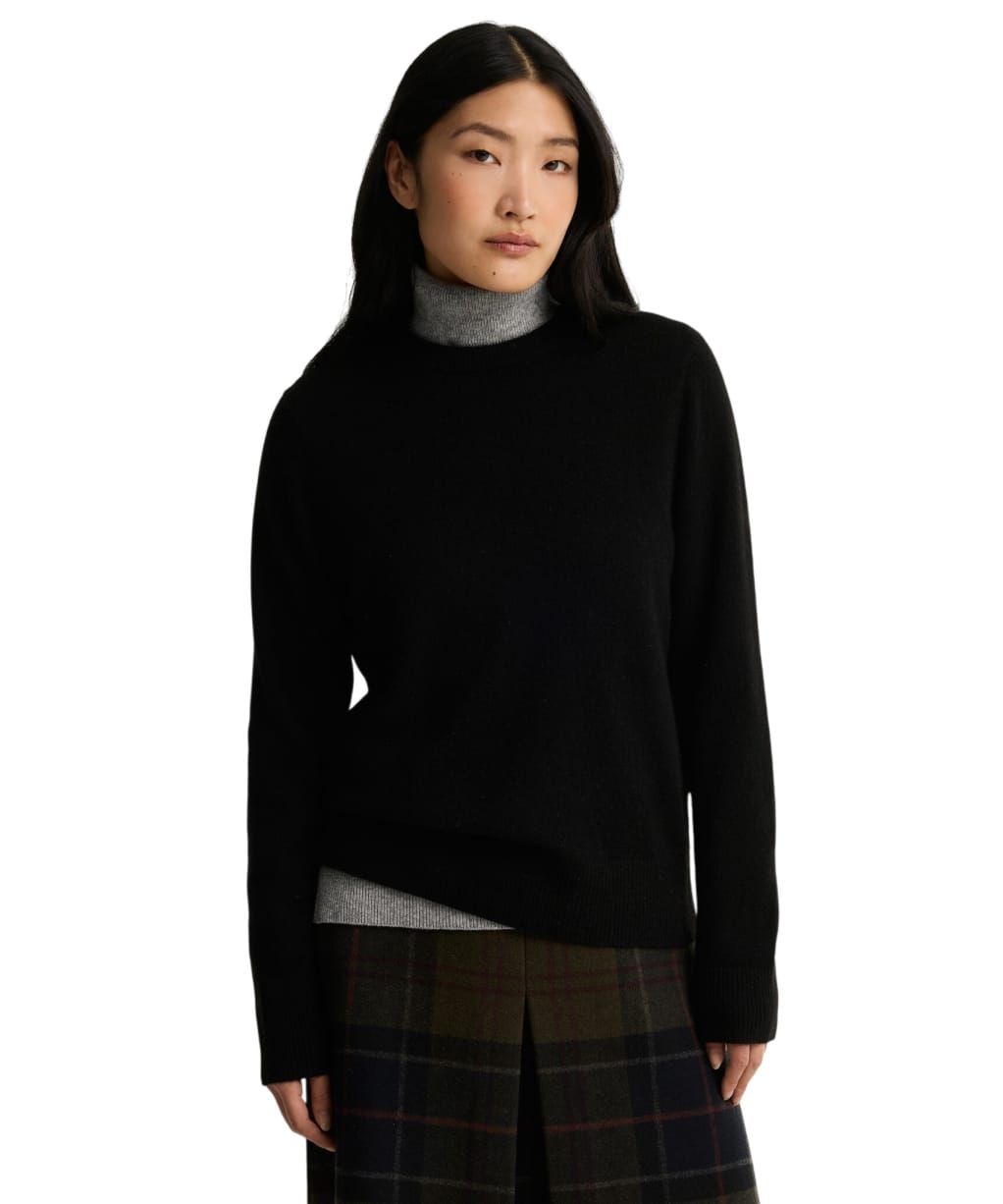 Women's Barbour Penwood Cashmere Knitted Jumper - Black