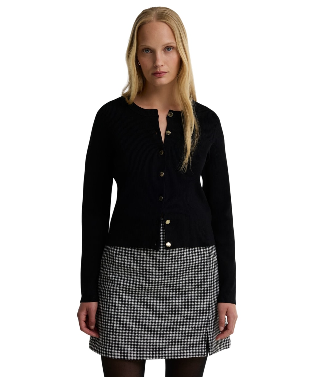 Women's Barbour International Colletta Knitted Cardigan - Black
