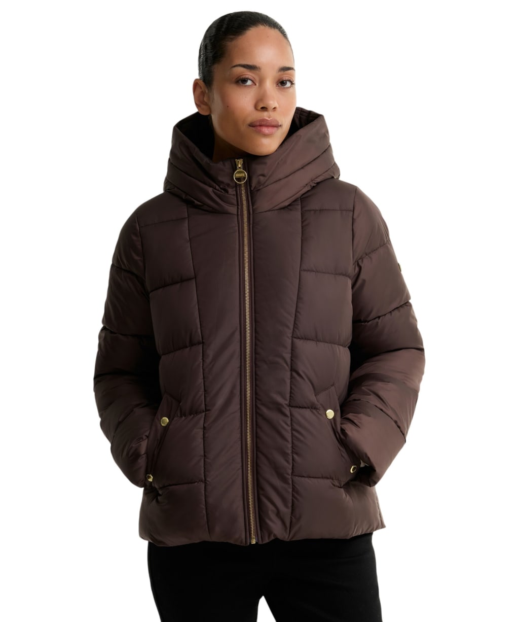 Women's Barbour International Brantley Puffer Jacket - Truffle