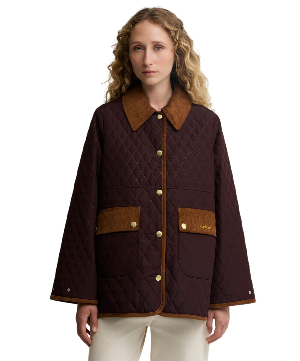 Women's Barbour Whickham Quilted Jacket - Fig / Muted