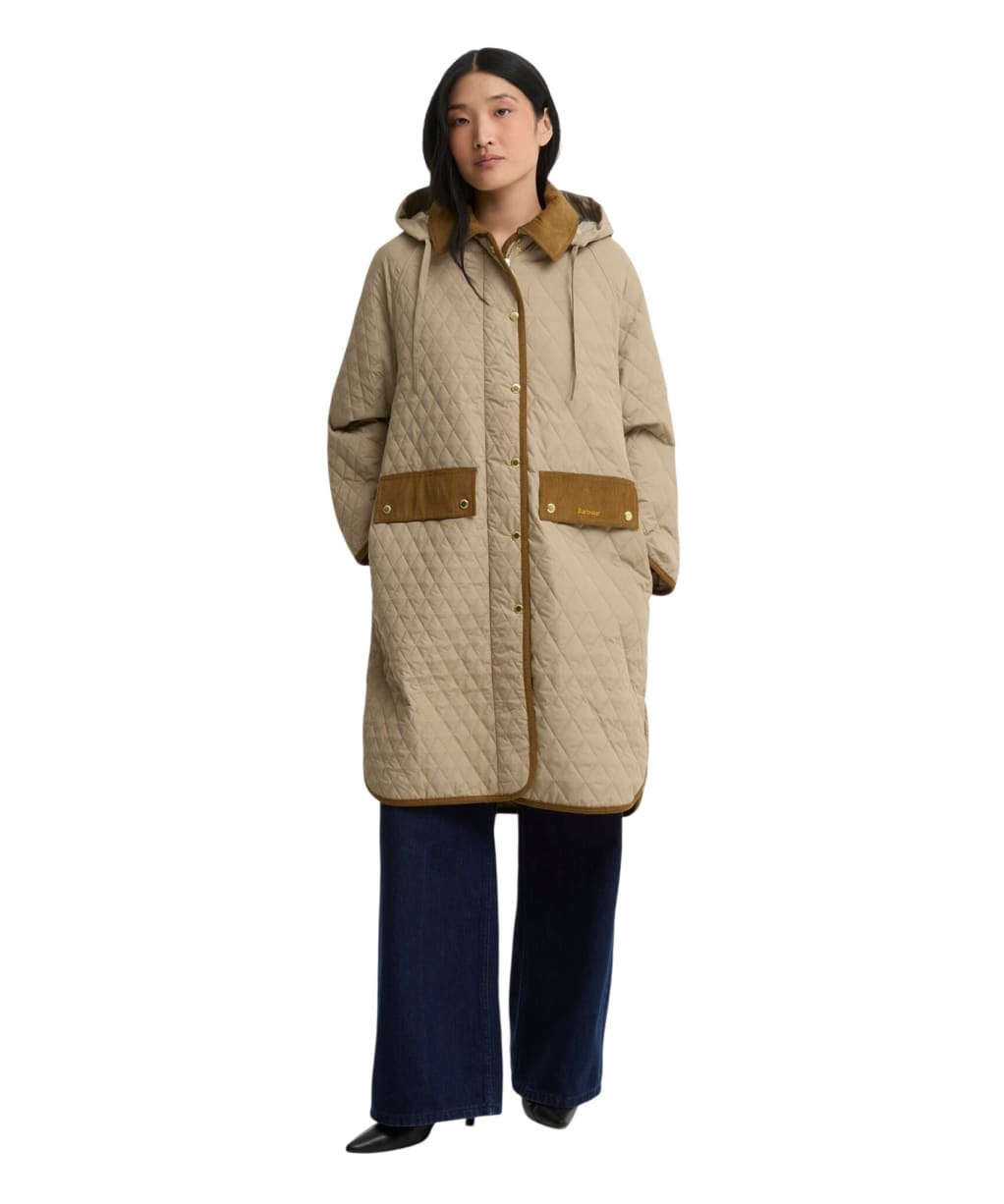 Women's Barbour Ravensden Quilted Jacket - Light Trench / Ancient