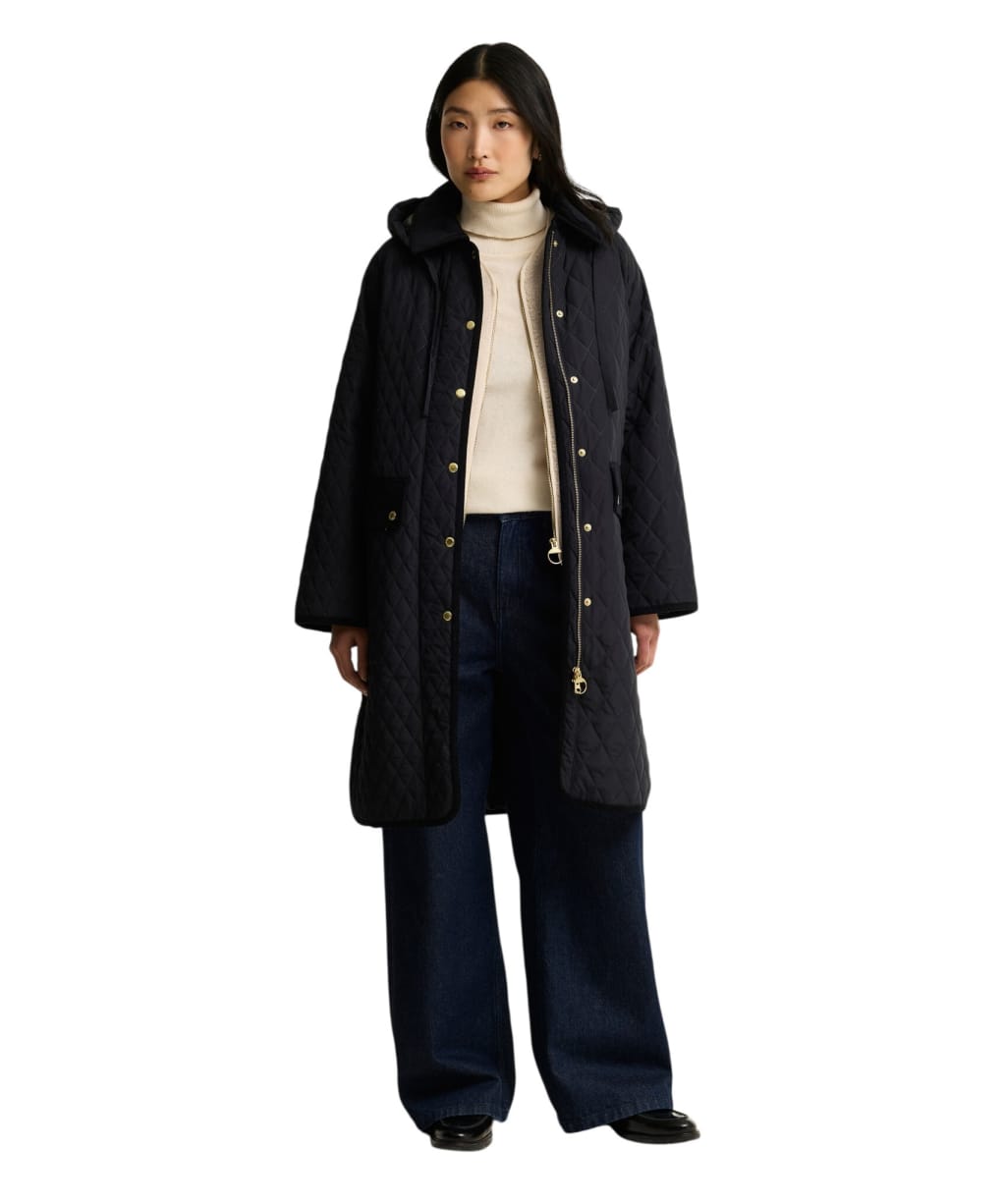 Women's Barbour Ravensden Quilted Jacket - Dark Navy / Ancient