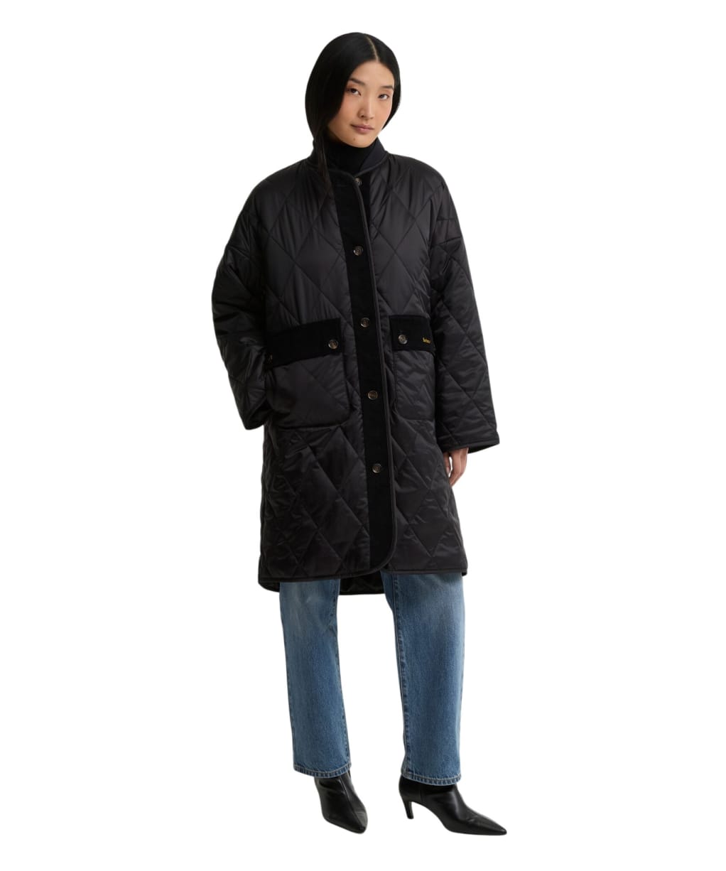 Women's Barbour Dunswell Quilted Jacket - Black / Ancient 