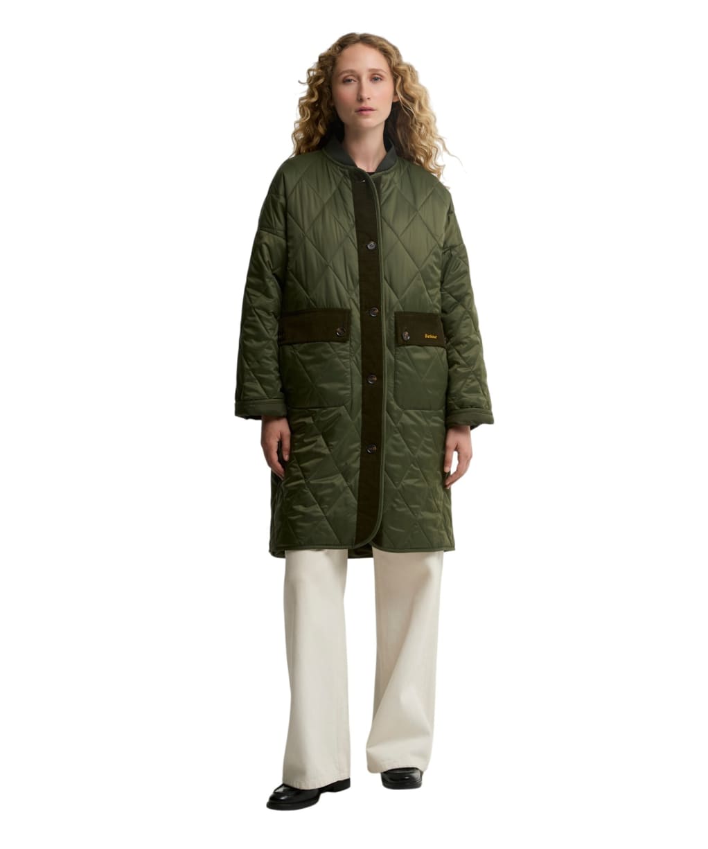 Women's Barbour Dunswell Quilted Jacket - Olive / Shadow Classic