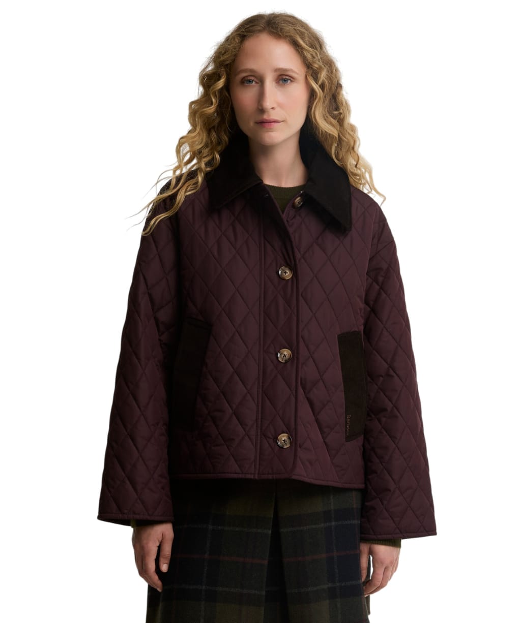 Women's Barbour Moira Quilted Jacket - Fig / Shadow Classic