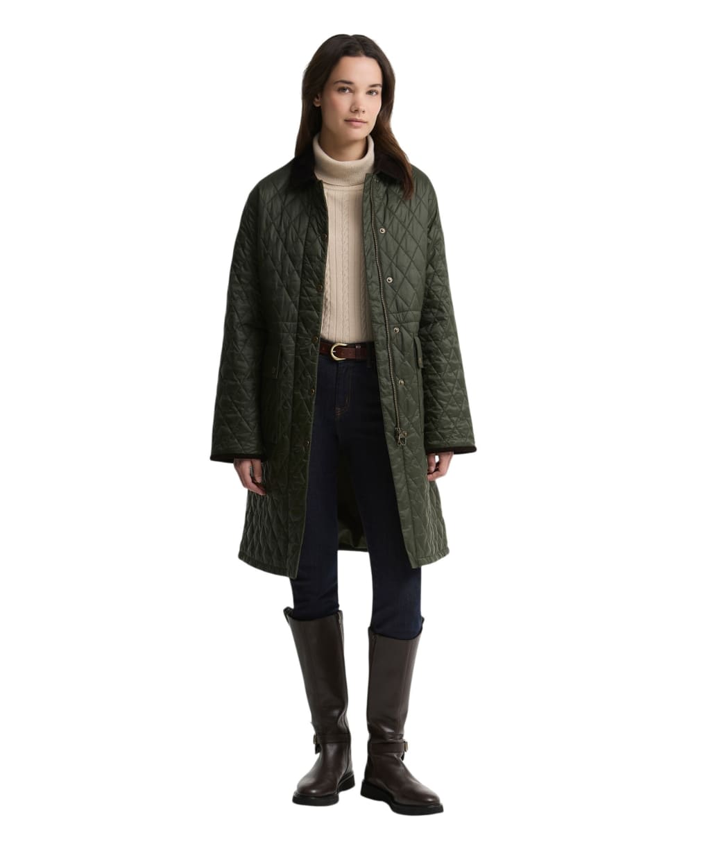 Women's Barbour Rosamund Quilted Jacket - Olive / Shadow Classic