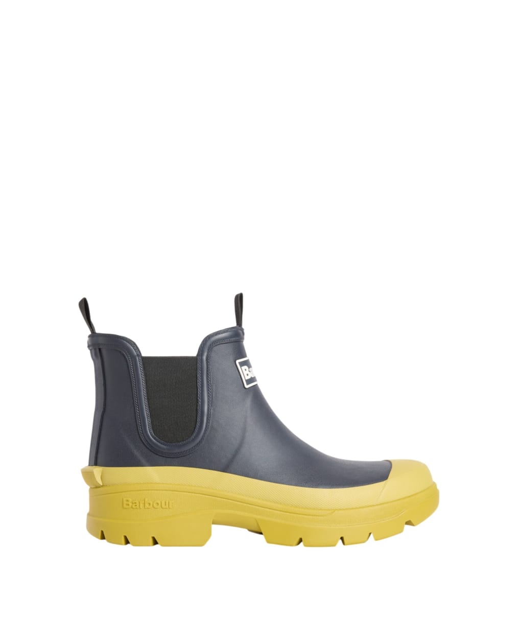 Women's Barbour Nimbus Chelsea Wellingtons - NAVY/CHARTRUSSE