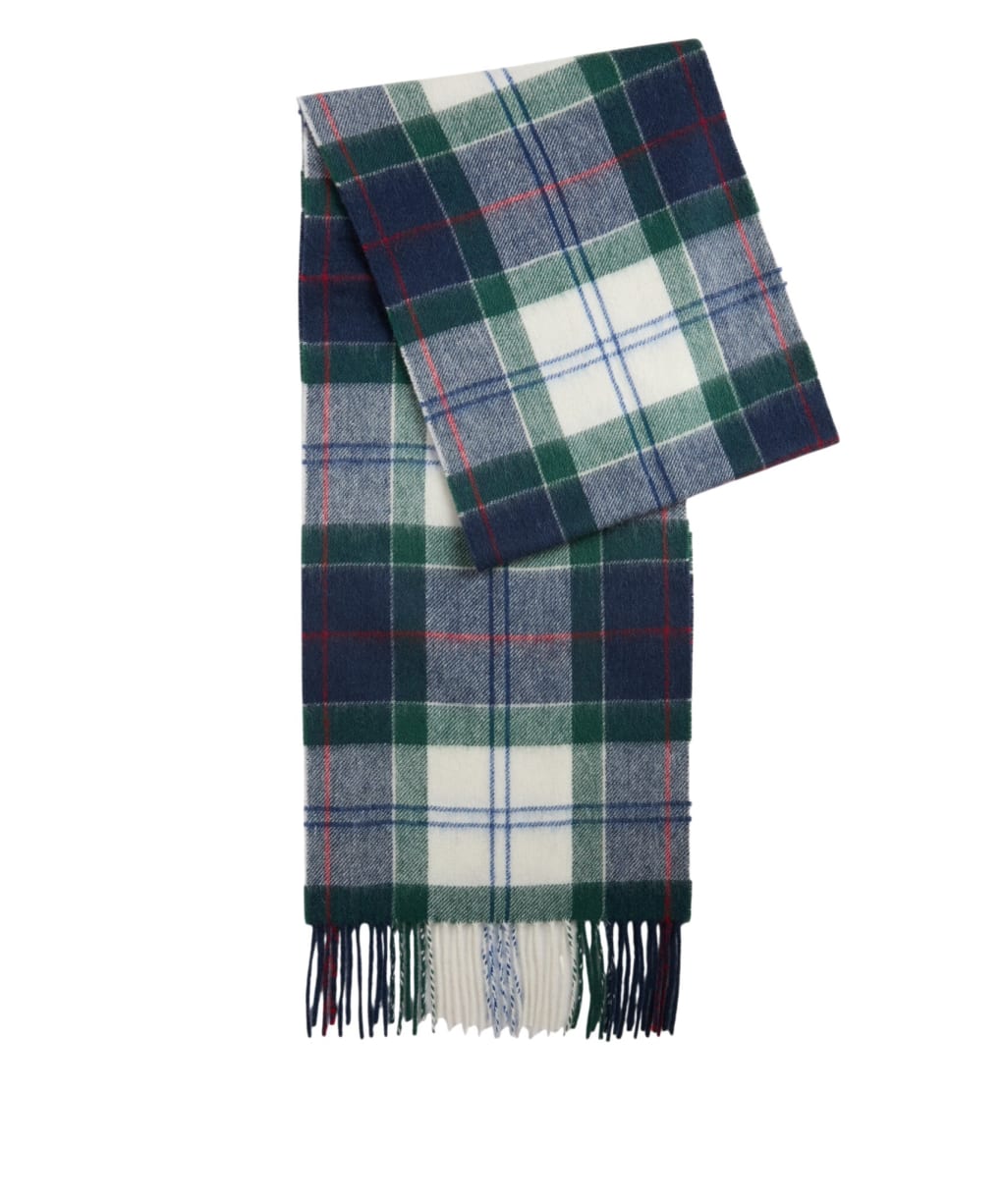 Women's Barbour Tartan Scarf - LIGHT EVERGREEN
