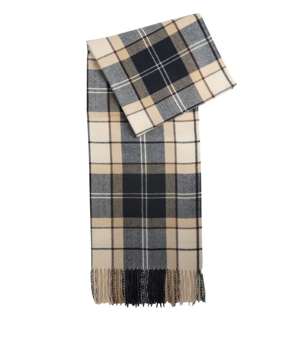 Women's Barbour Hailes Tartan Scarf - Light Birchwood Dress Tartan