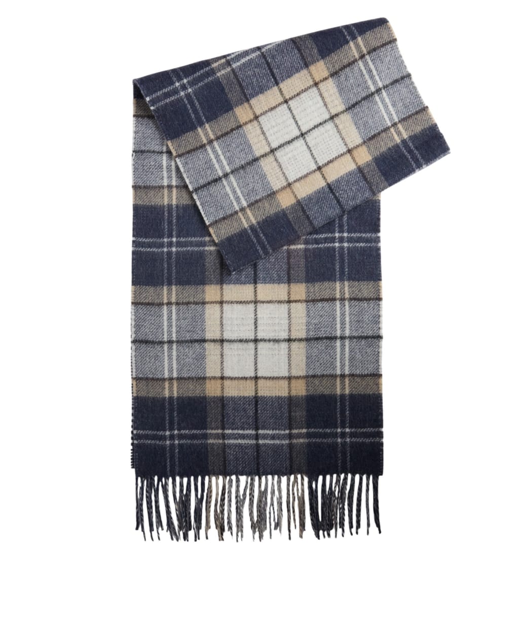 Women's Barbour Taryn Reversible Scarf - Light Birchwood Dress Tartan
