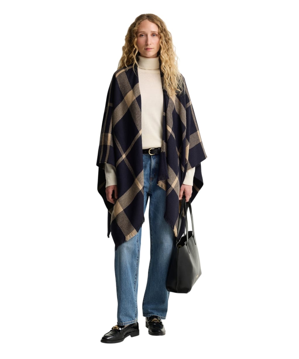 Women's Barbour Isabelle Tartan Serape - Midnight Tartan