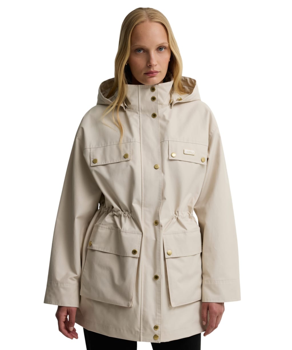 Women's Barbour International Molina Showerproof Jacket - Moonbeam