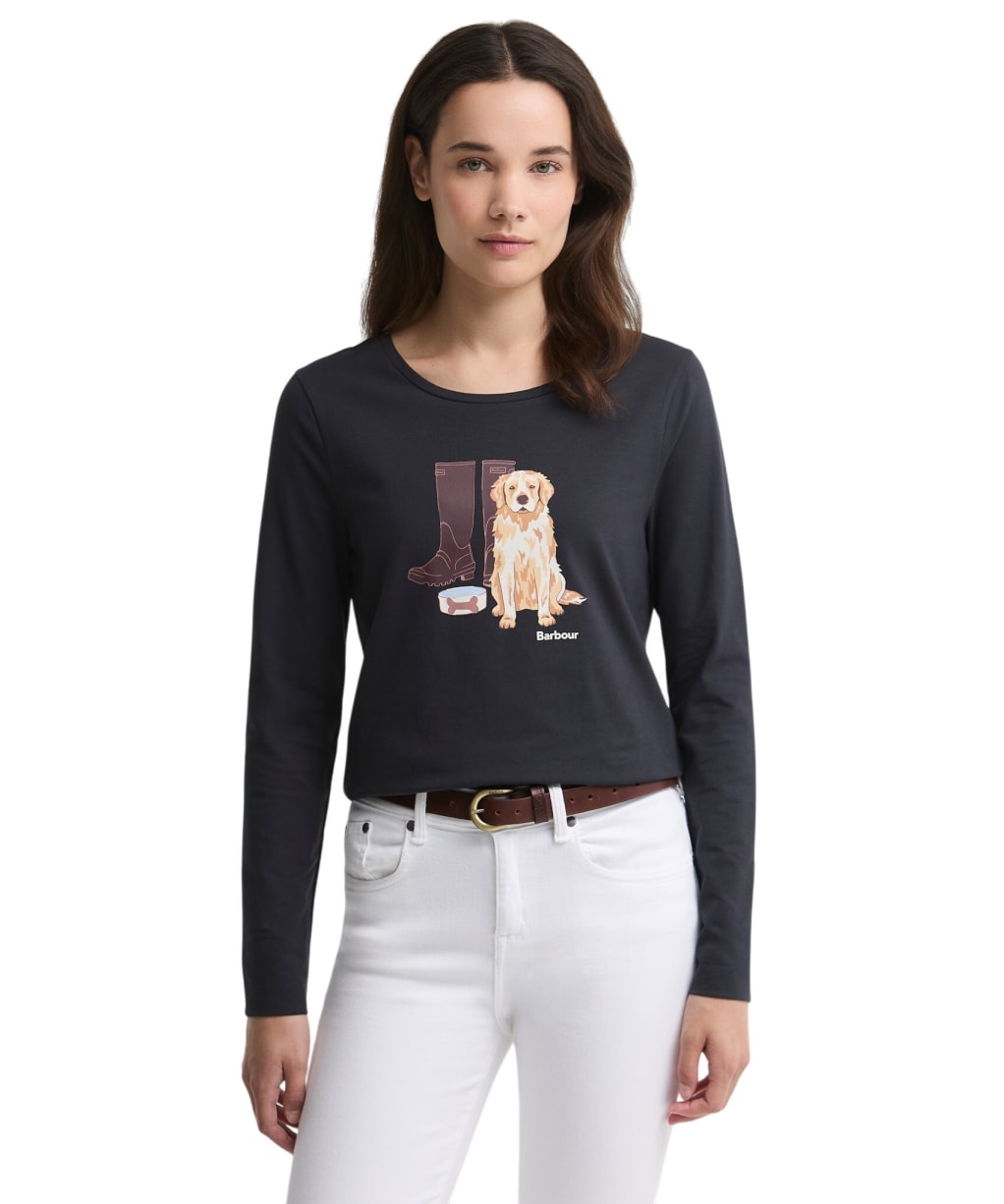 Women's Barbour Hedley Long Sleeve T-Shirt - Dark Navy