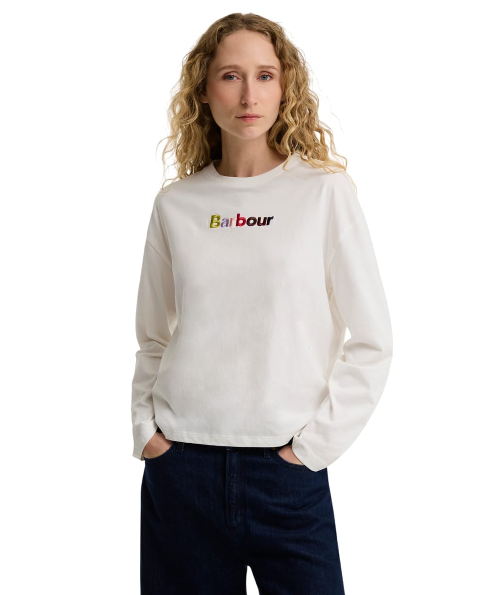 Women's Barbour Amesbury Long Sleeve T-Shirt - Cloud