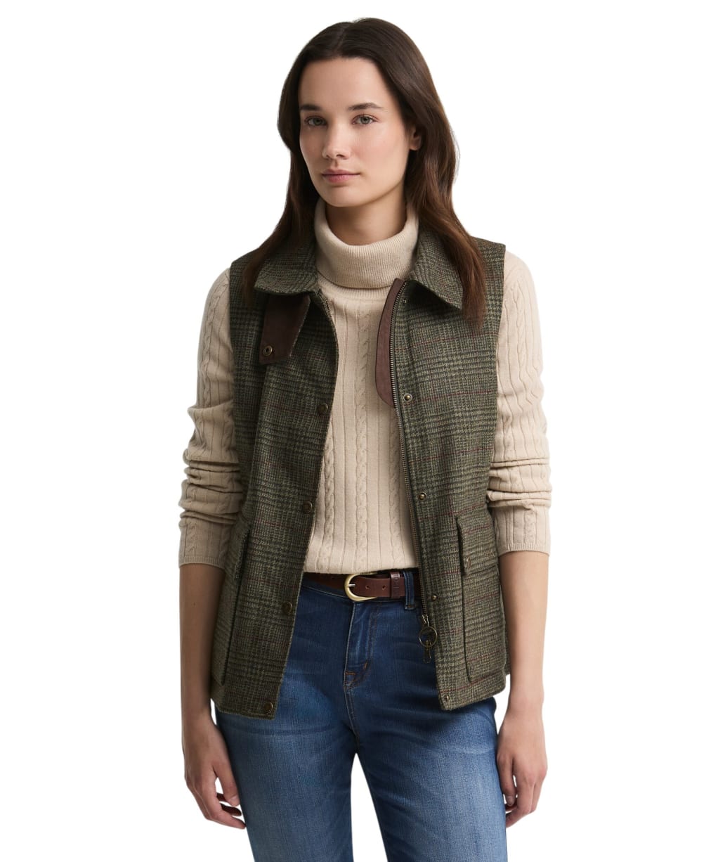 Women's Barbour Joyce Wool Gilet - Olive
