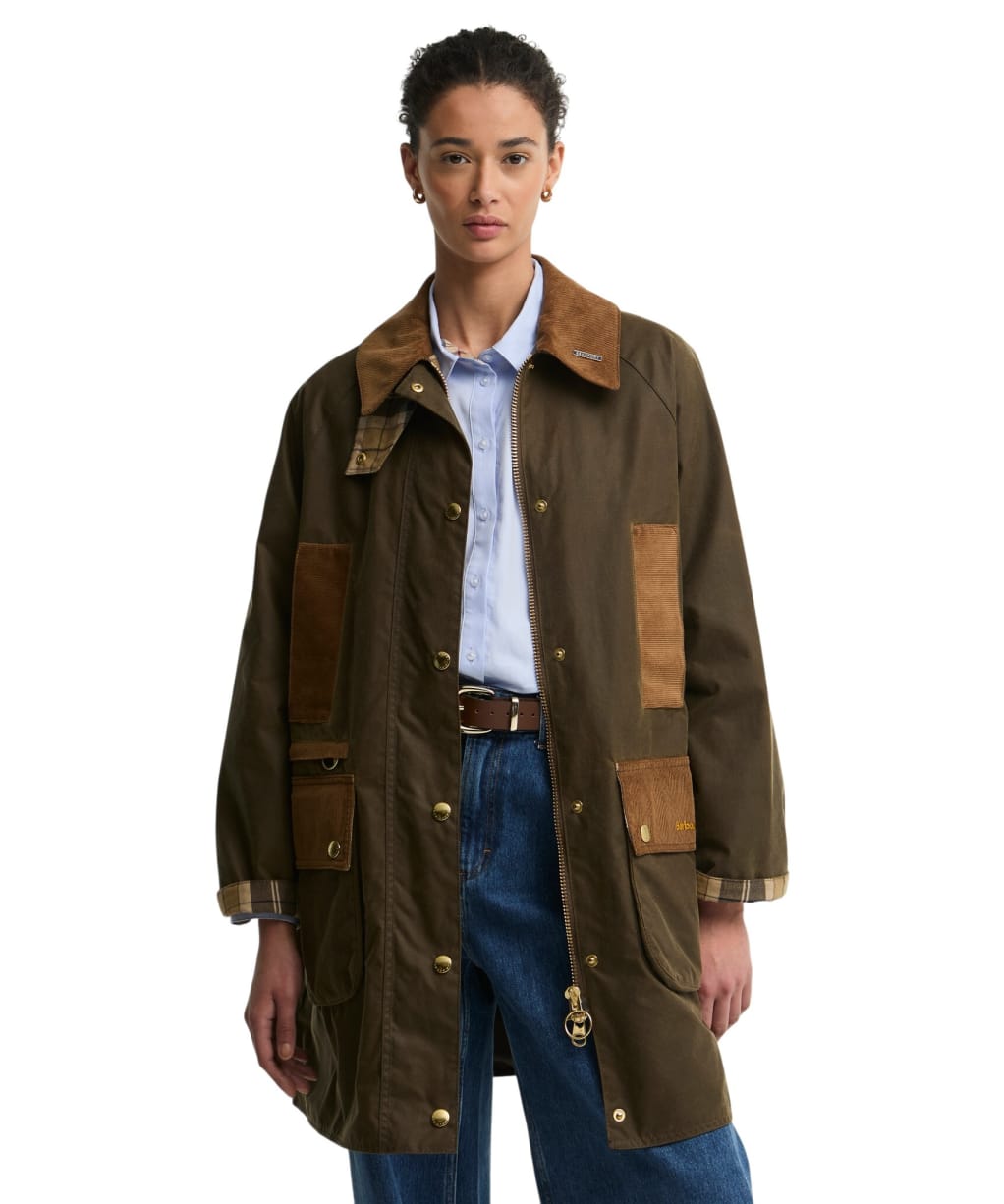 Women's Barbour Icons Modern Beaufort Waxed Jacket - Beech / Birchwood