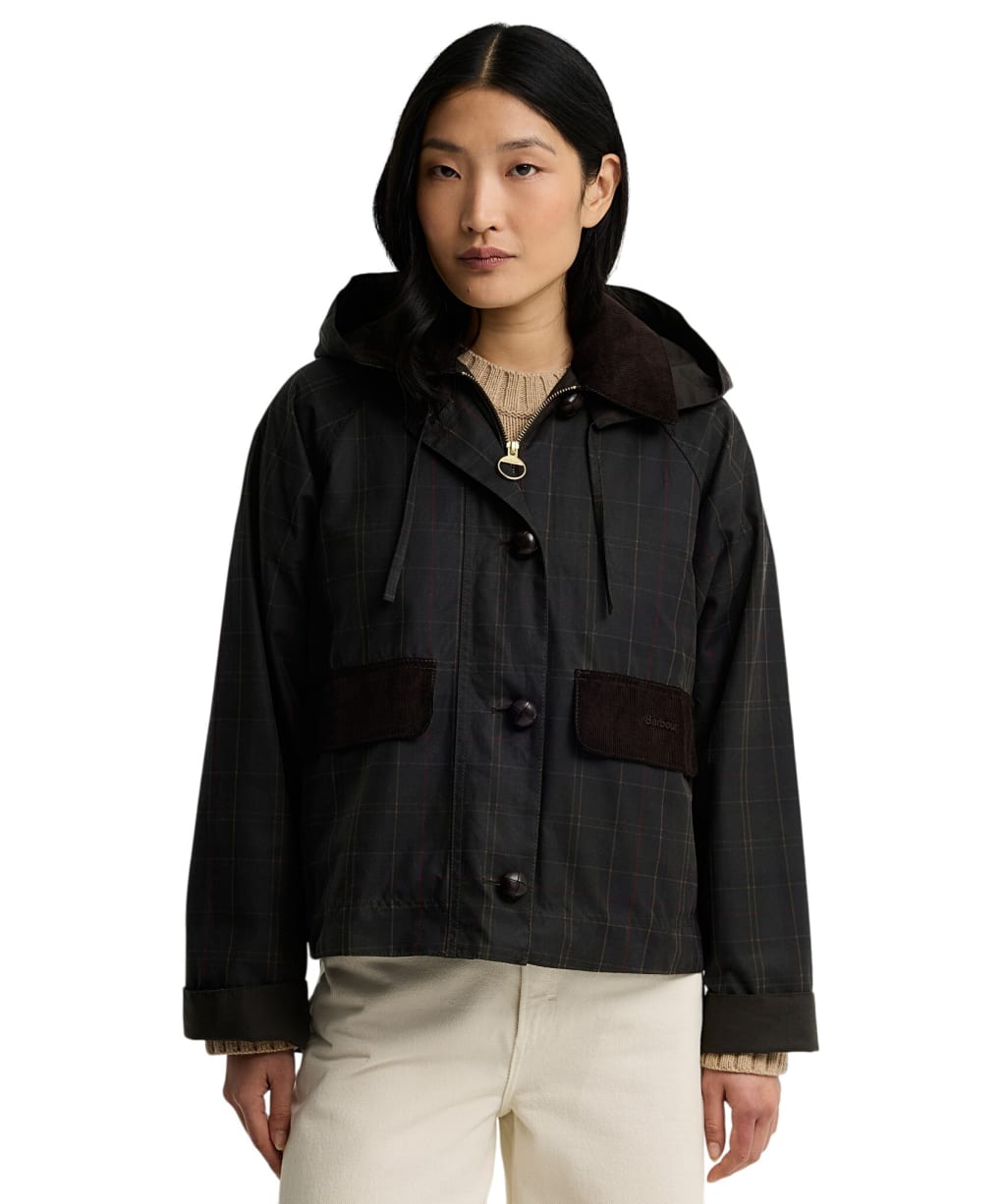 Women's Barbour Adina Checked Waxed Jacket - Classic Tartan