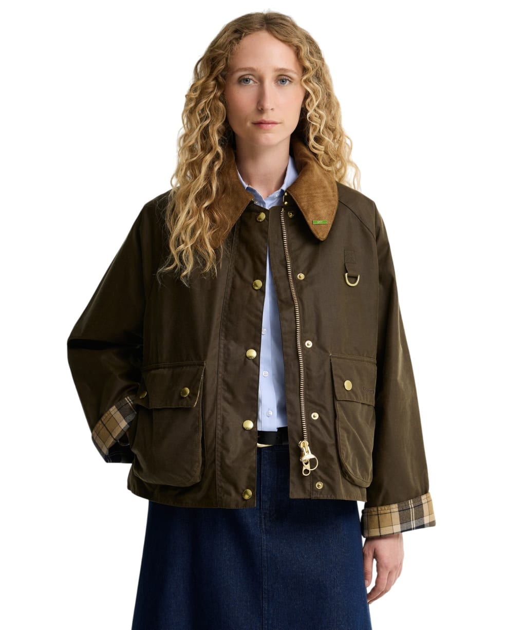 Women's Barbour Icons Modern Spey Waxed Jacket - Beech / Birchwood