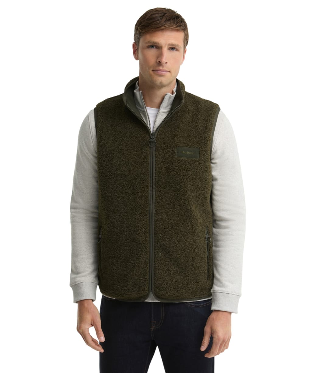 Men's Barbour Reversible Fleece Gilet - Sage