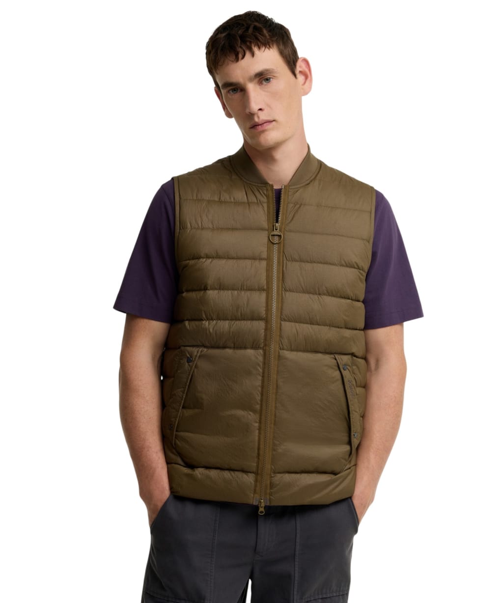 Men's Barbour Re-Engineered Hadden Quilted Gilet - Beech