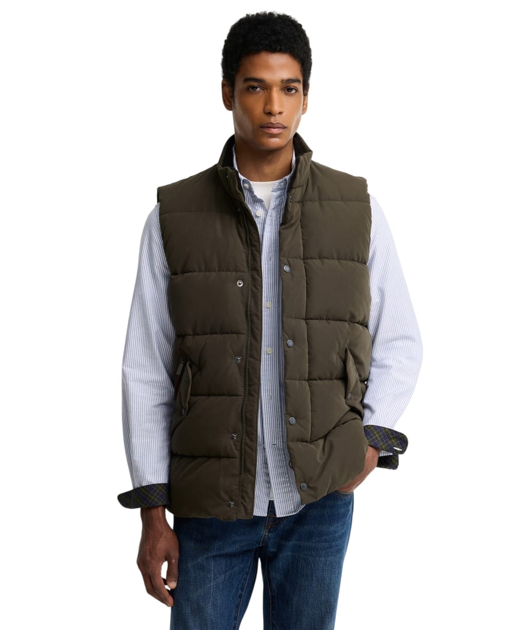 Men's Barbour Powell Puffer Gilet - Dark Sage