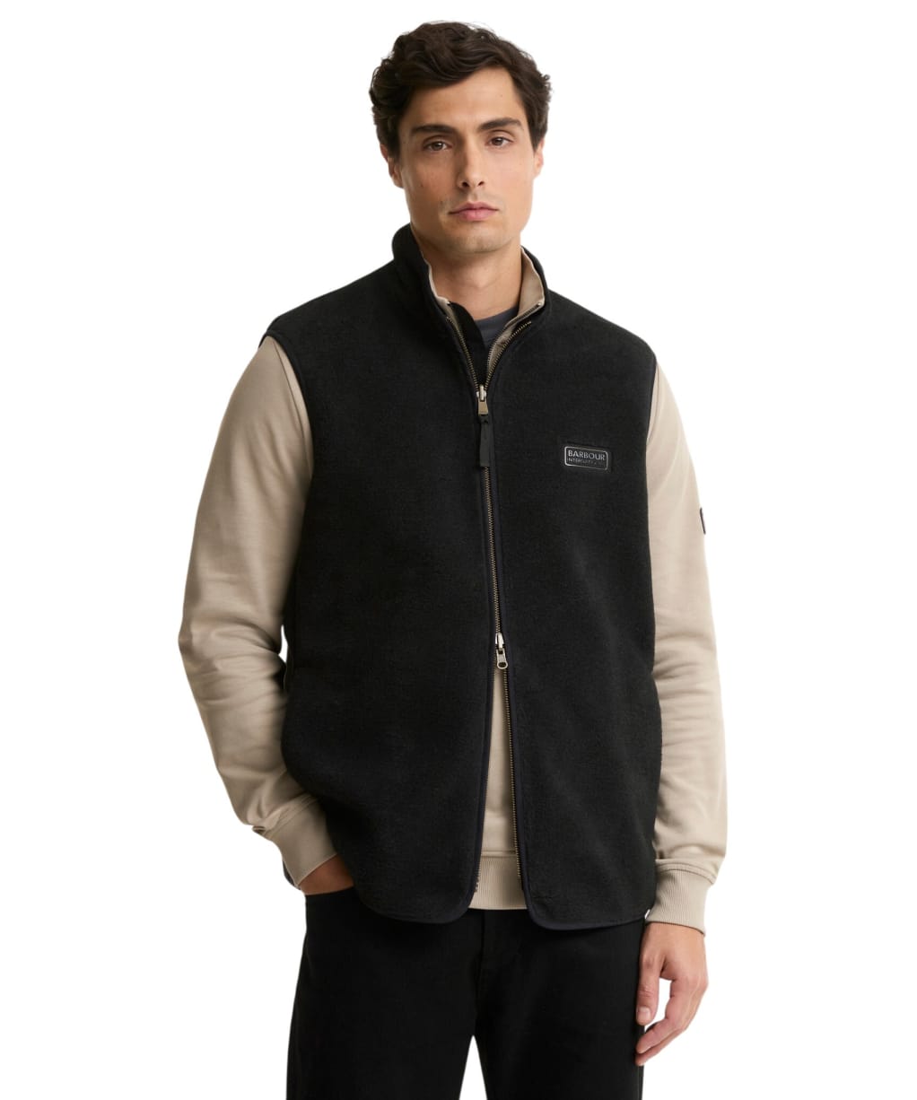Men's Barbour International Reversible Fleece Gilet - Dark Black