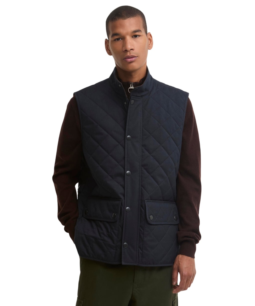 Men's Barbour Lux Lowerdale Gilet - Dark Navy