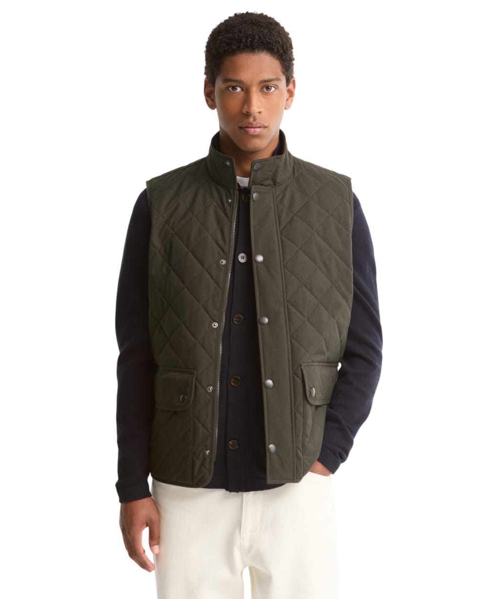 Men's Barbour Lux Lowerdale Gilet - Dark Sage